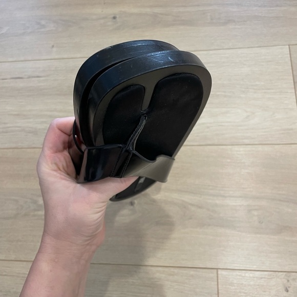 ZARA MINIMAL FLAT BLACK SANDALS Shoes Size 41 - Picture 5 of 11